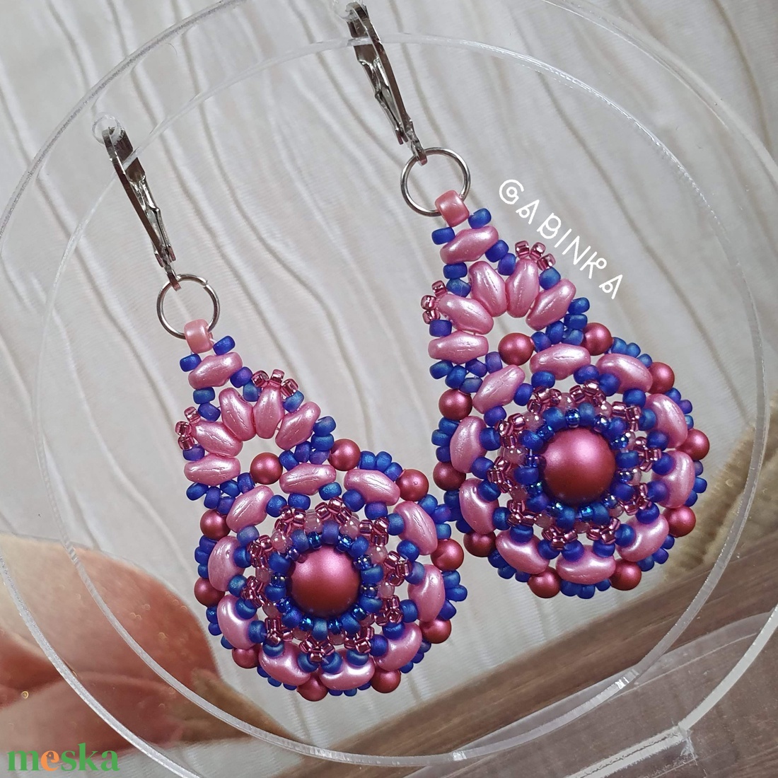 Csepp alakú, lógós fülbevaló - ékszer - fülbevaló - lógó csepp fülbevaló - Meska.hu