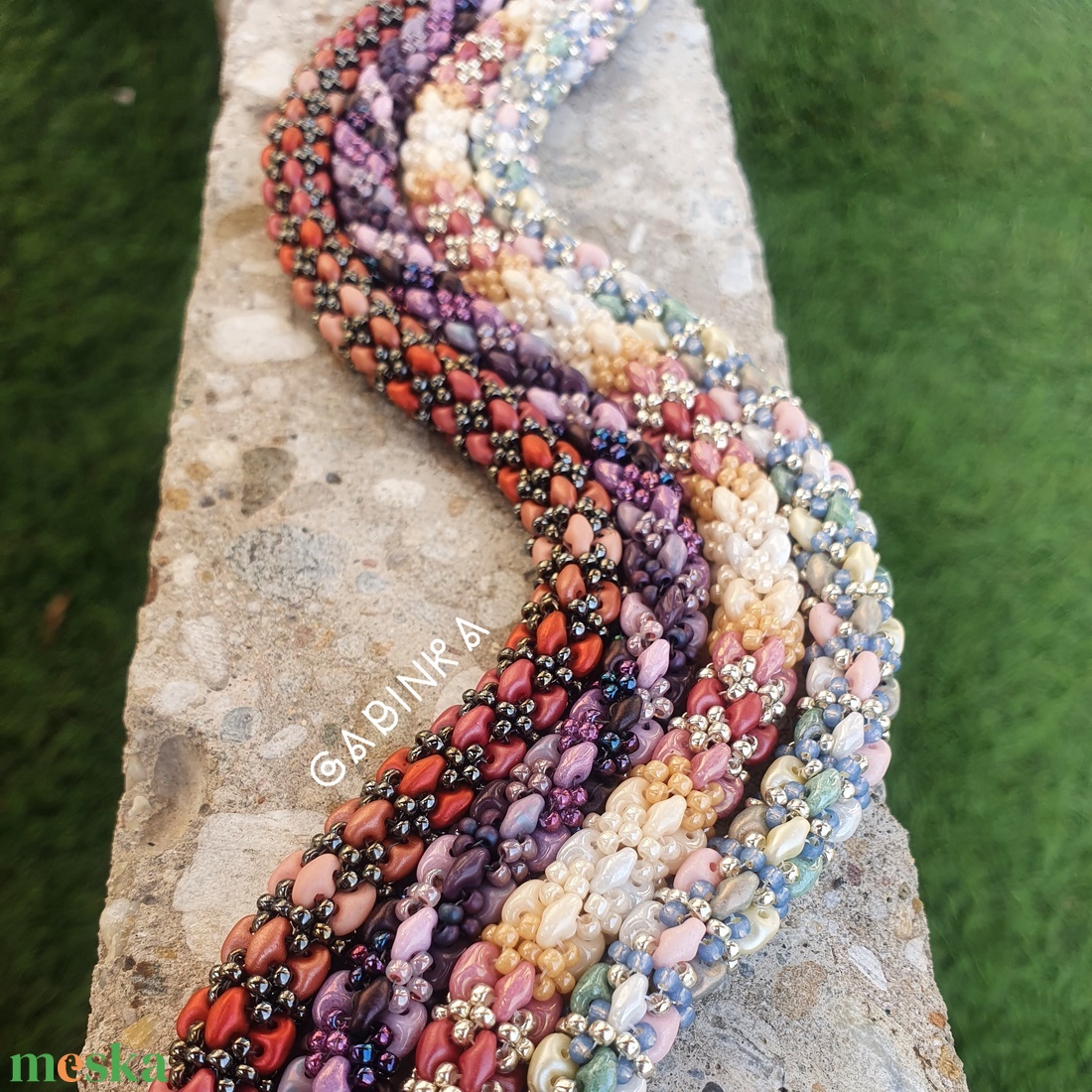 Téglavörös nyaklánc - ékszer - nyaklánc - medál nélküli nyaklánc - Meska.hu