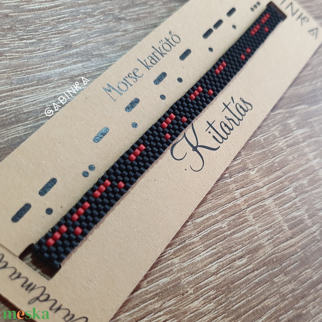 Karkötő morse írással - Kitartás - ékszer - karkötő - névre szóló karkötő - Meska.hu