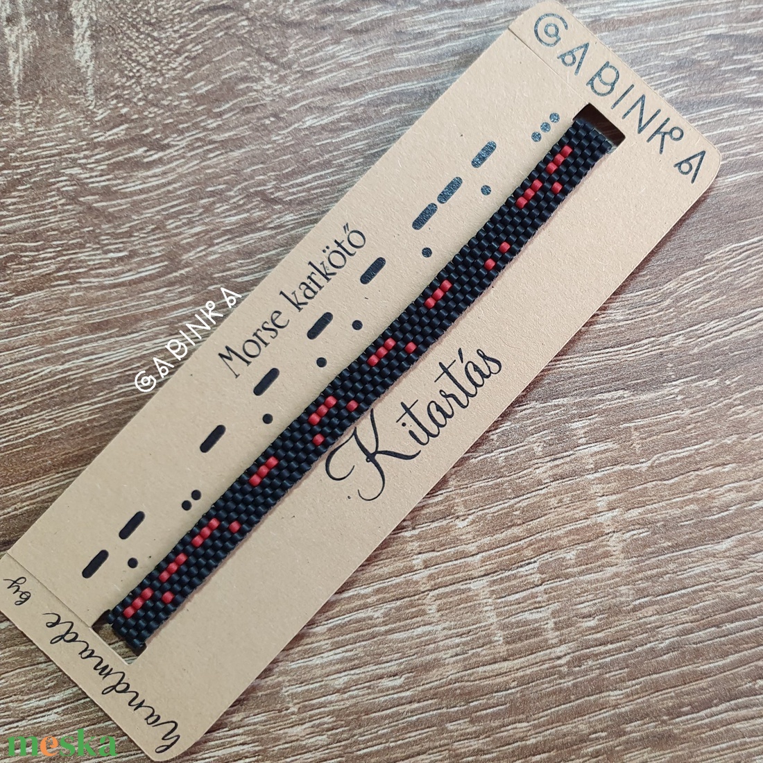 Karkötő morse írással - Kitartás - ékszer - karkötő - névre szóló karkötő - Meska.hu