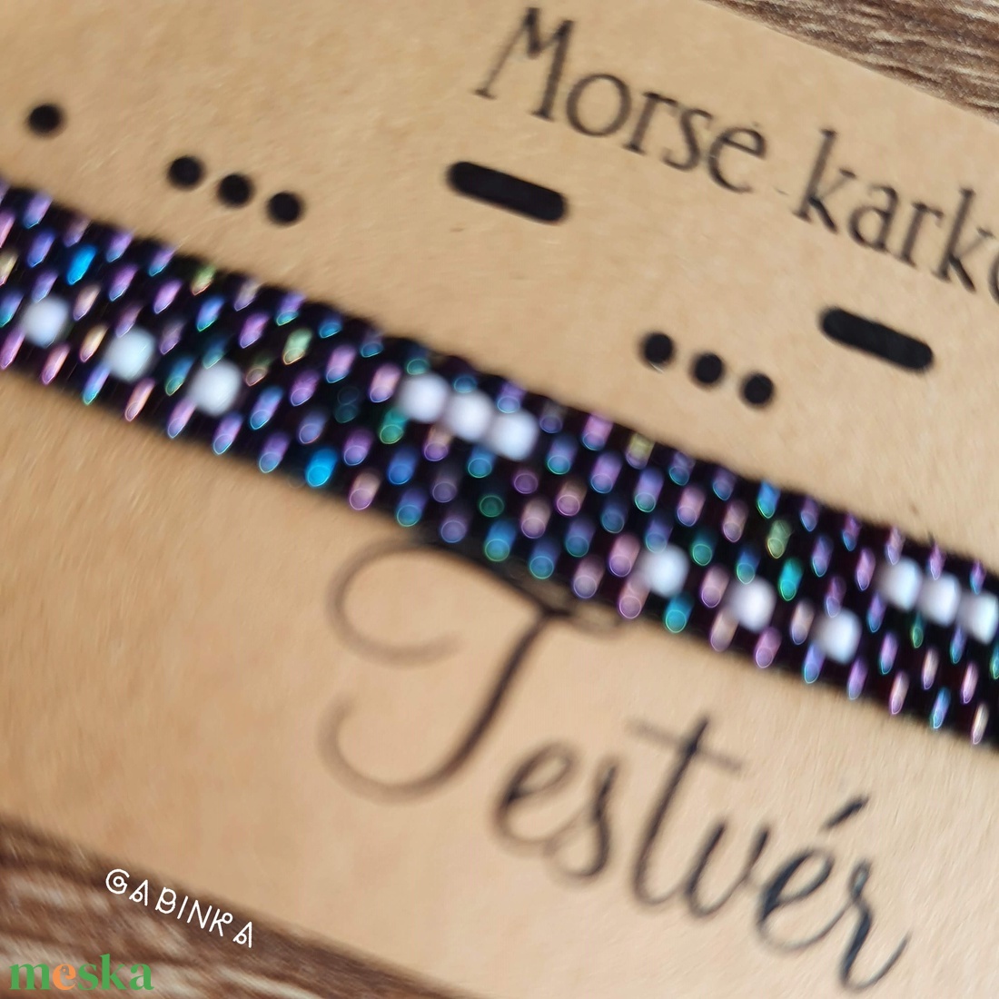 Karkötő morse írással - Testvér - ékszer - karkötő - névre szóló karkötő - Meska.hu
