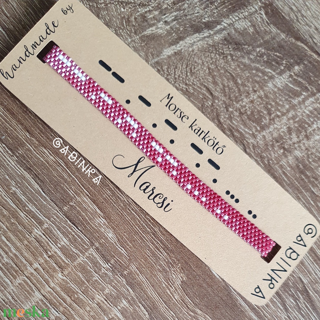 Karkötő morse írással - Marcsi - ékszer - karkötő - névre szóló karkötő - Meska.hu