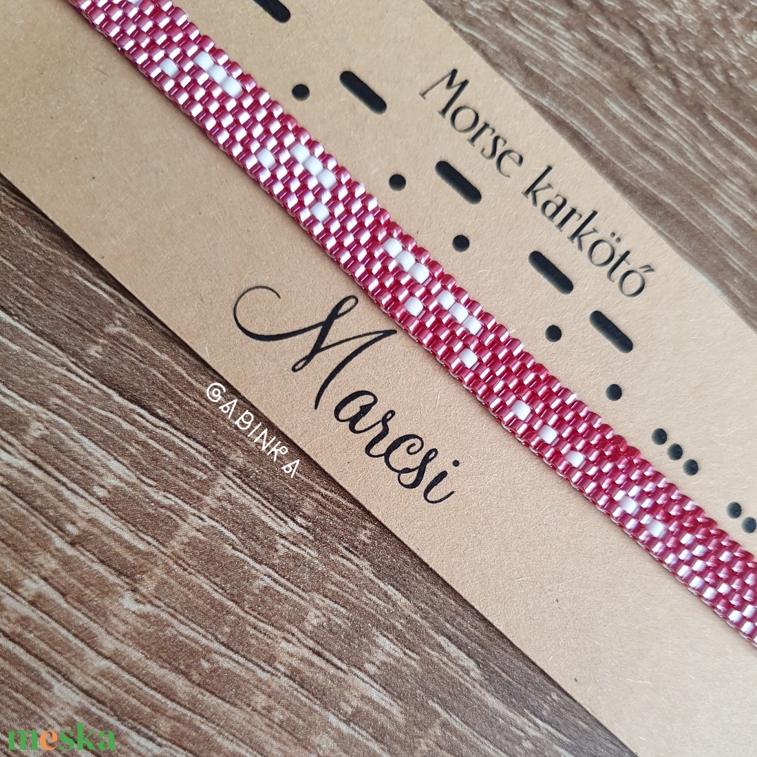 Karkötő morse írással - Marcsi - ékszer - karkötő - névre szóló karkötő - Meska.hu