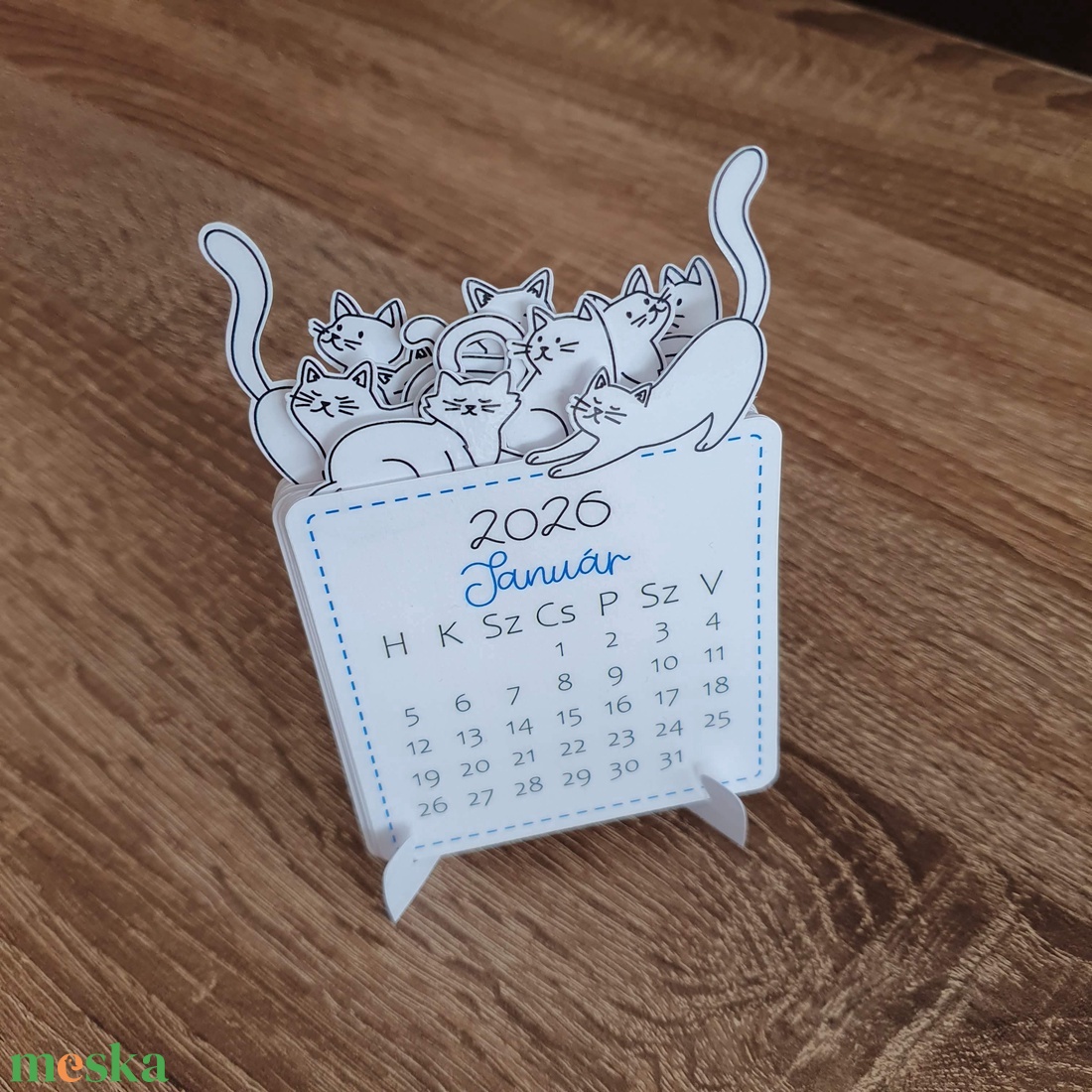 Cicás naptár 2026 - 12 hónap - otthon & életmód - papír, írószer - naptár & tervező - Meska.hu