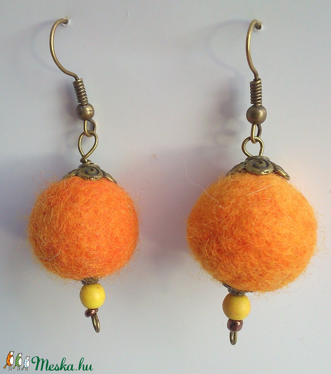AKCIÓS Mandarin (világos narancs nemez fülbevaló) 2900,- HELYETT - - Meska.hu AKCIÓS Mandarin (világos narancs nemez fülbevaló) 2900,- HELYETT - - Meska.hu