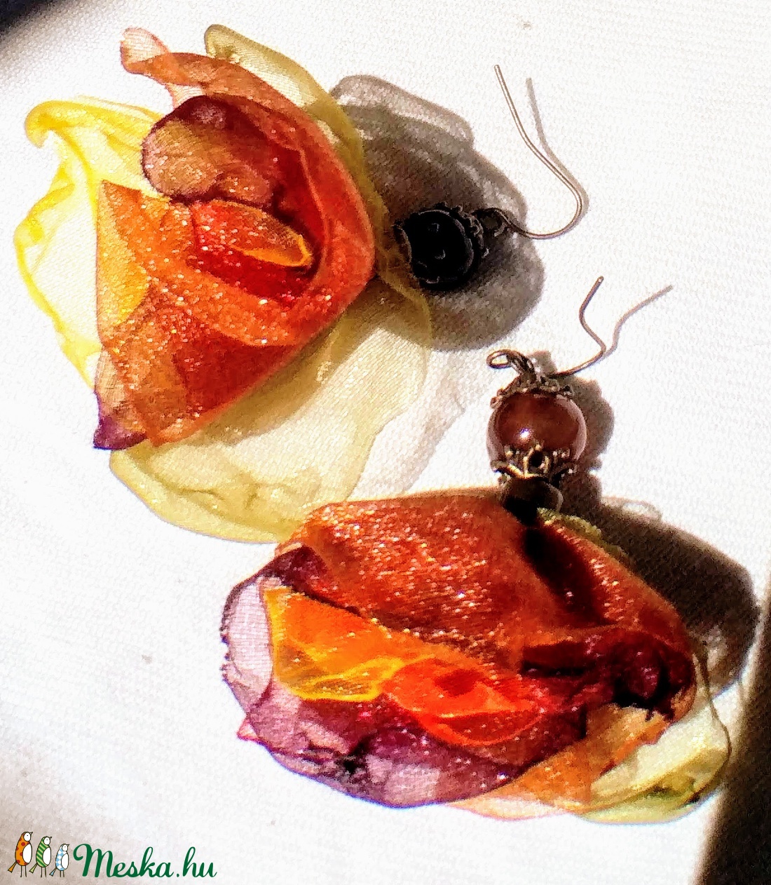 Szellő szárnyán (organza fülbevaló) - ékszer - fülbevaló - csillár fülbevaló - Meska.hu Szellő szárnyán (organza fülbevaló) - ékszer - fülbevaló - csillár fülbevaló - Meska.hu