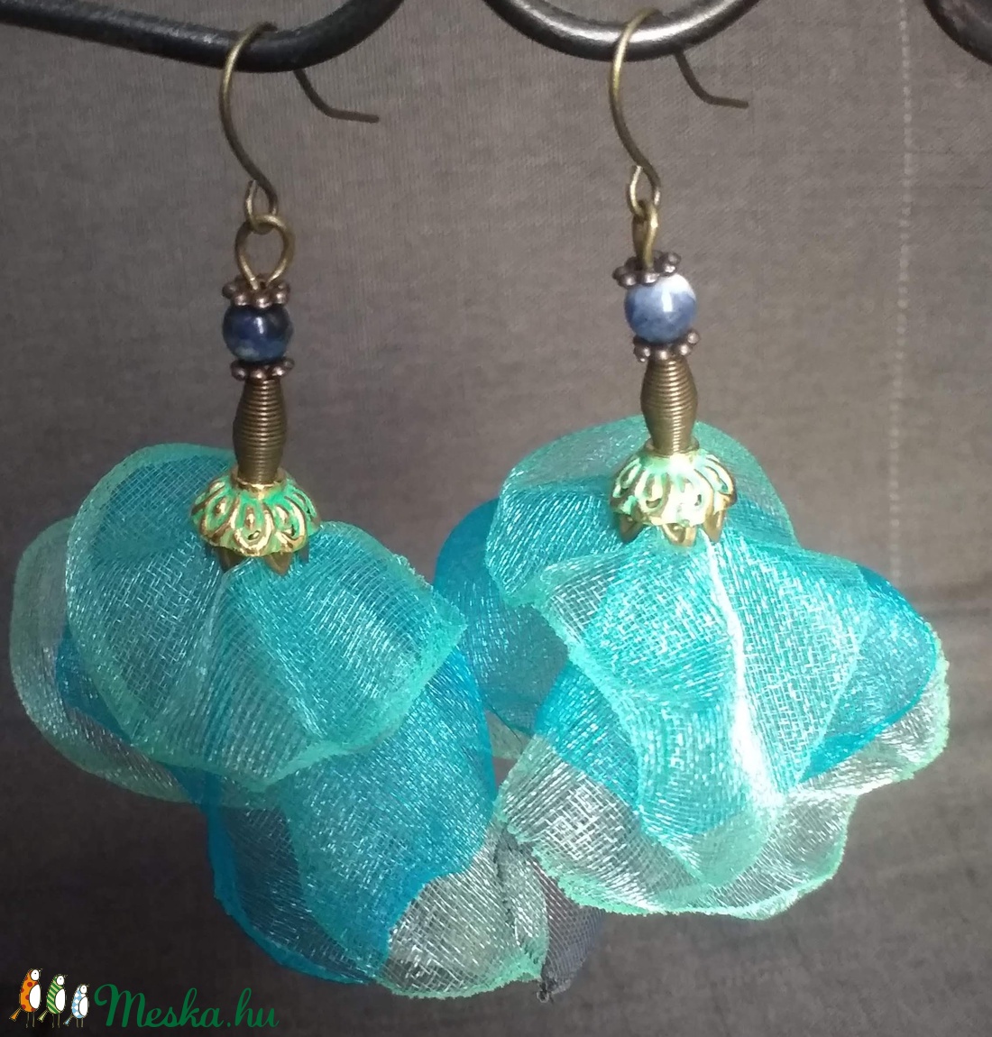 Szellő szárnyán (organza fülbevaló) - - Meska.hu Szellő szárnyán (organza fülbevaló) - - Meska.hu