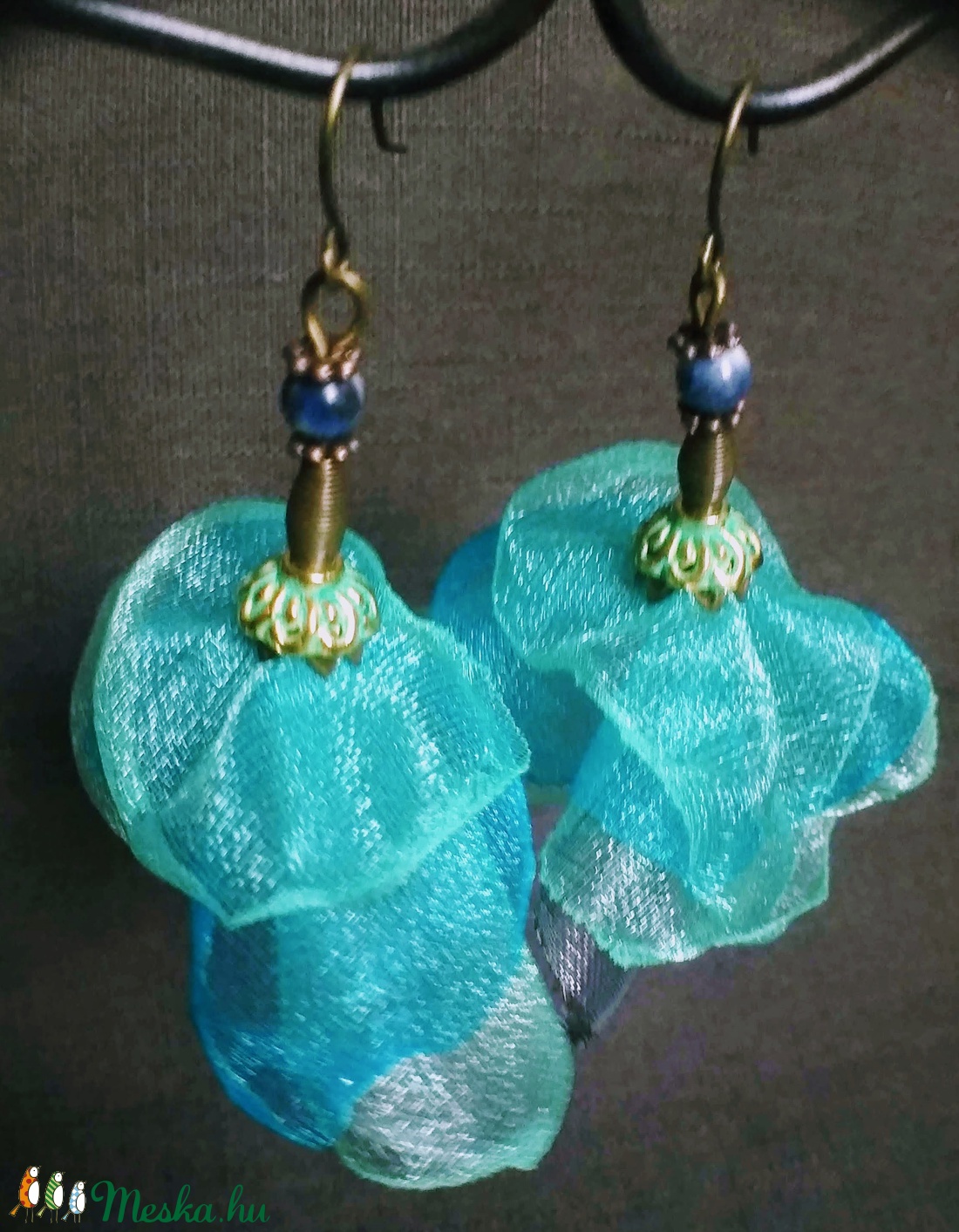 Szellő szárnyán (organza fülbevaló) - - Meska.hu Szellő szárnyán (organza fülbevaló) - - Meska.hu