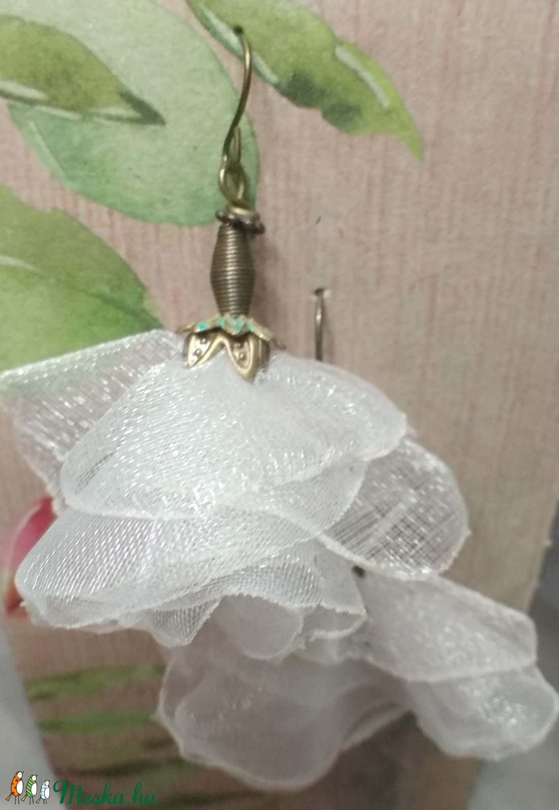 Szellő szárnyán (organza fülbevaló) - esküvő - ékszer - fülbevaló - Meska.hu Szellő szárnyán (organza fülbevaló) - esküvő - ékszer - fülbevaló - Meska.hu