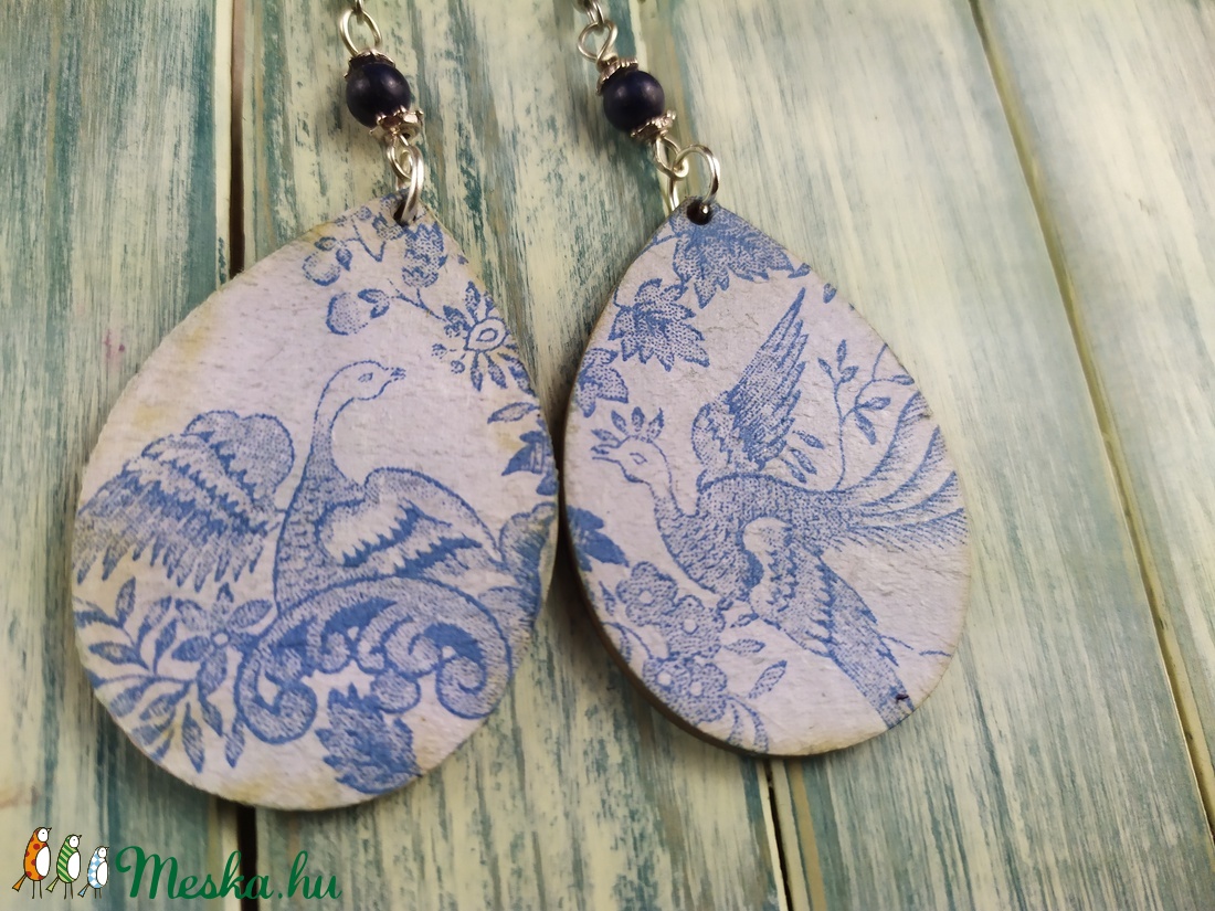 Főnix decoupage csepp fülbevaló - ékszer - fülbevaló - lógó csepp fülbevaló - Meska.hu Főnix decoupage csepp fülbevaló - ékszer - fülbevaló - lógó csepp fülbevaló - Meska.hu