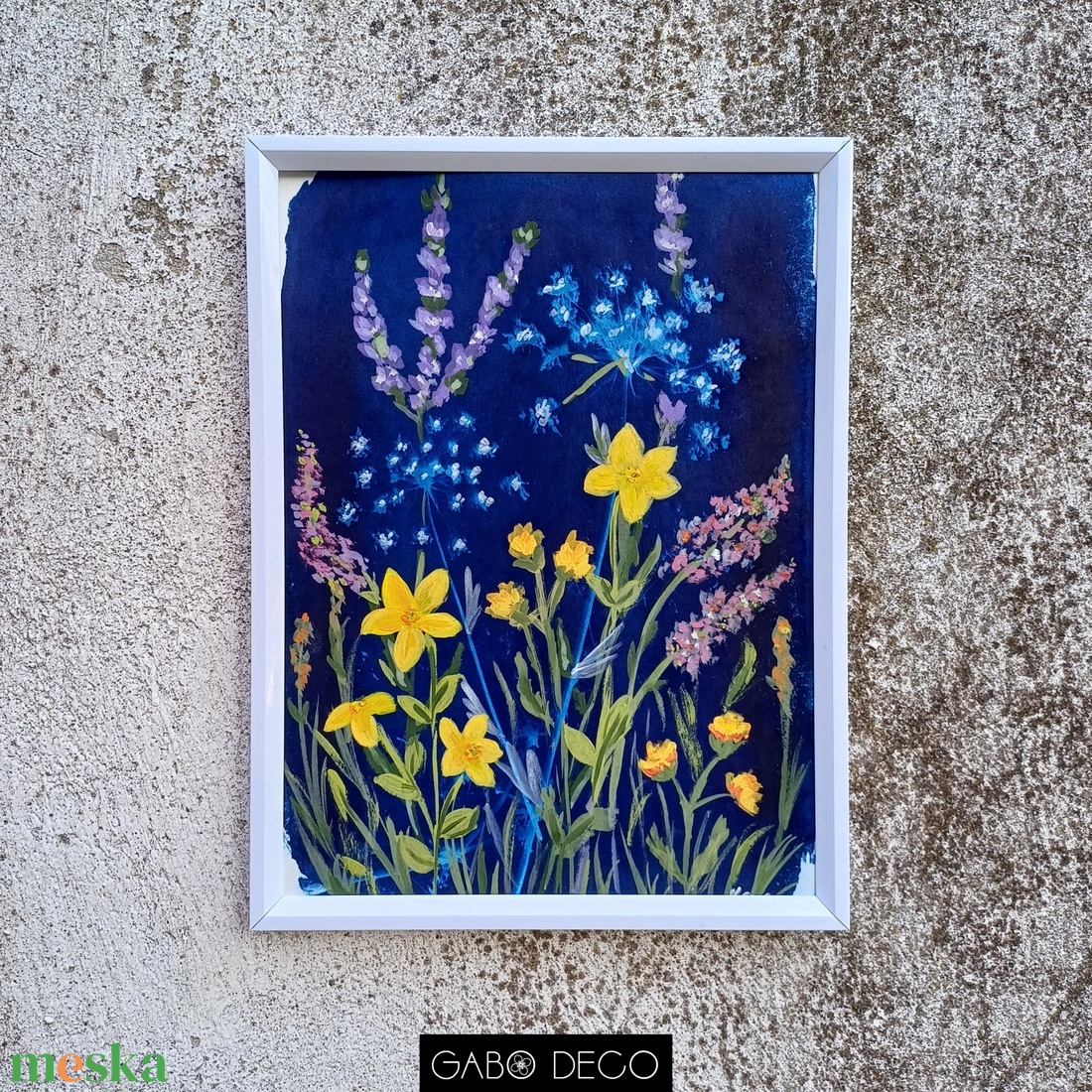 Vadvirágos, botanikai festmény vegyes technikával akvarell papíron, keretezve  - művészet - festmény - akril - Meska.hu