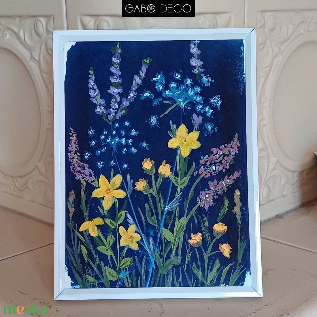 Vadvirágos, botanikai festmény vegyes technikával akvarell papíron, keretezve  - művészet - festmény - akril - Meska.hu