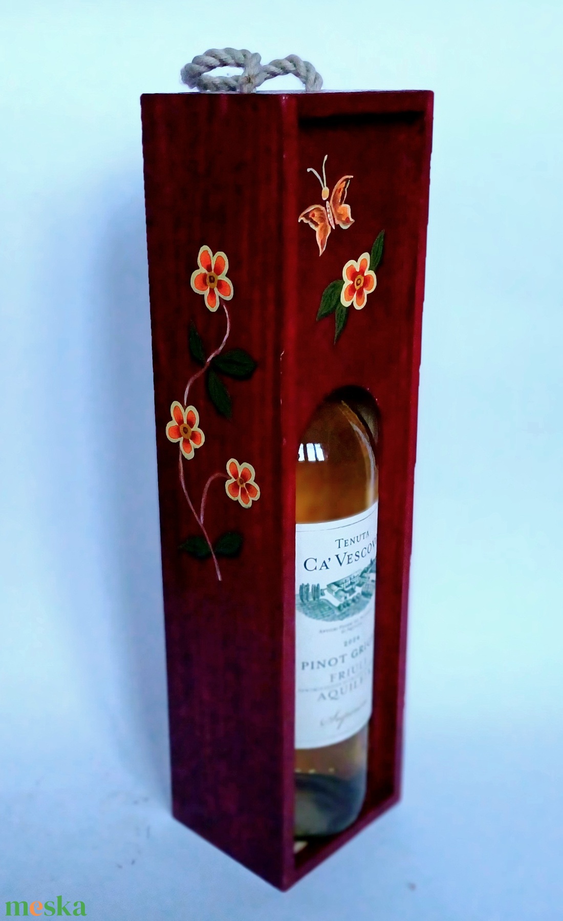 Boros doboz, díszdoboz toló tetővel - otthon & életmód - konyhafelszerelés, tálalás - italos kellékek - boros díszdoboz - Meska.hu