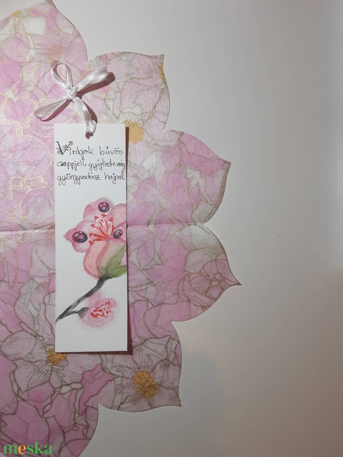 Könyvjelző haikuval - Kézzel festett - könyv & zene - könyvjelző - Meska.hu