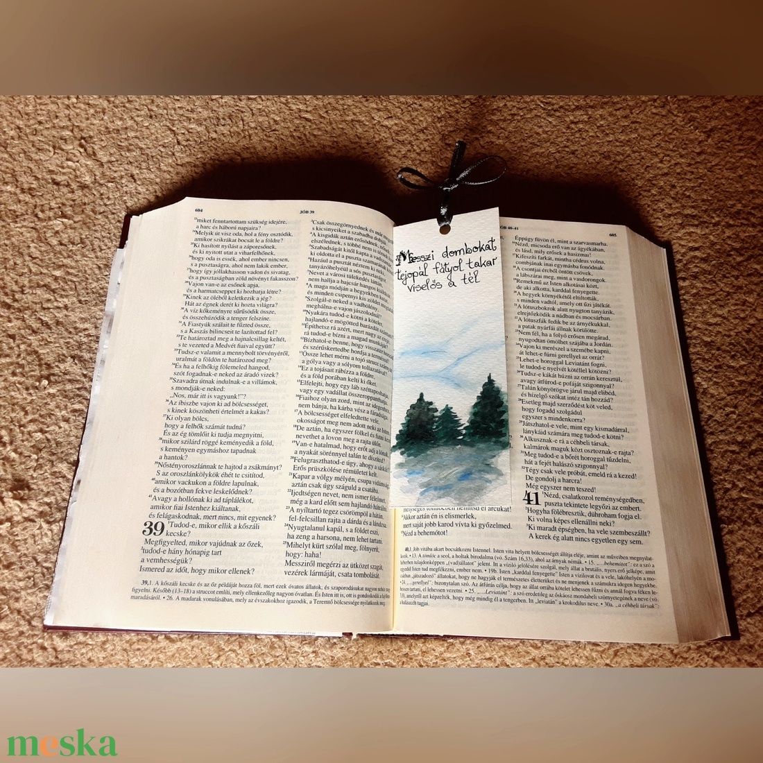 Könyvjelző haikuval - Kézzel festett - könyv & zene - könyvjelző - Meska.hu