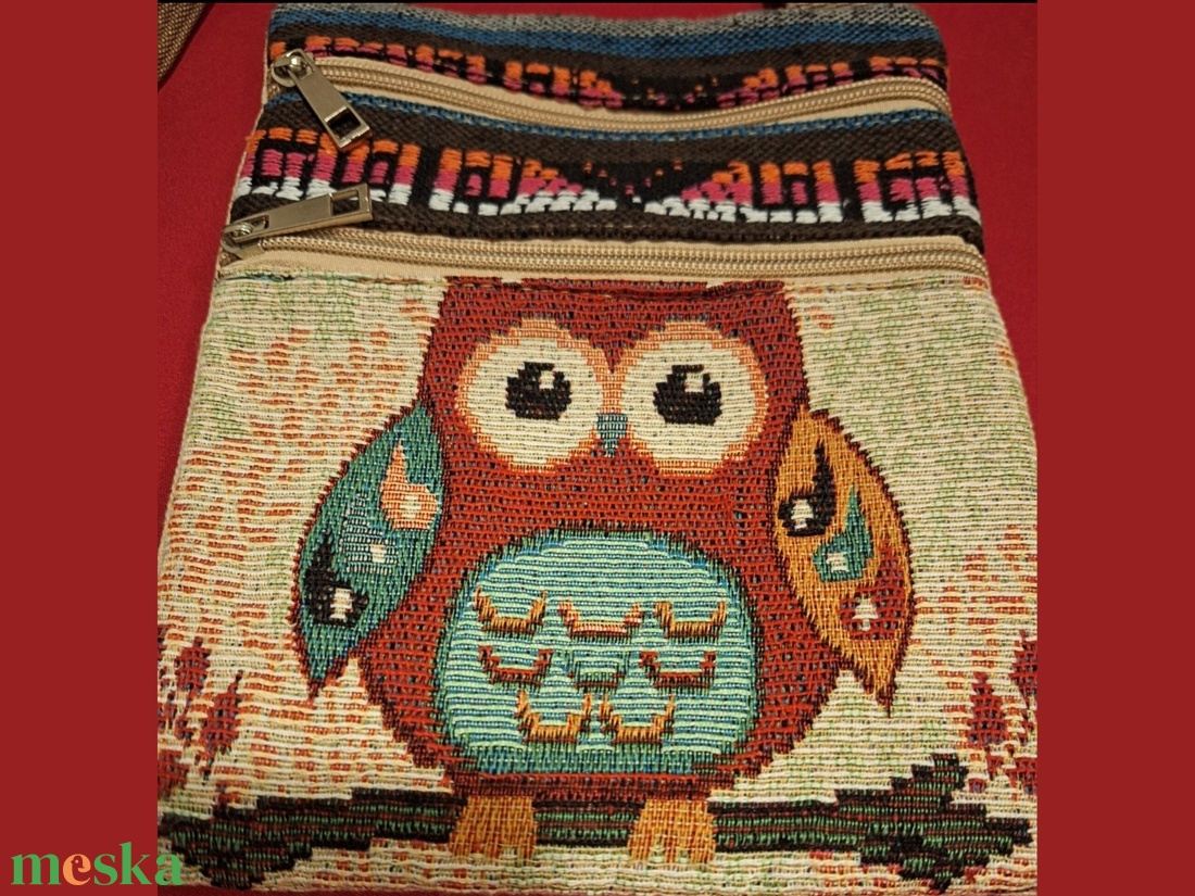 Uhu bagoly oldaltáska - táska & tok - kézitáska & válltáska - vállon átvethető táska - Meska.hu