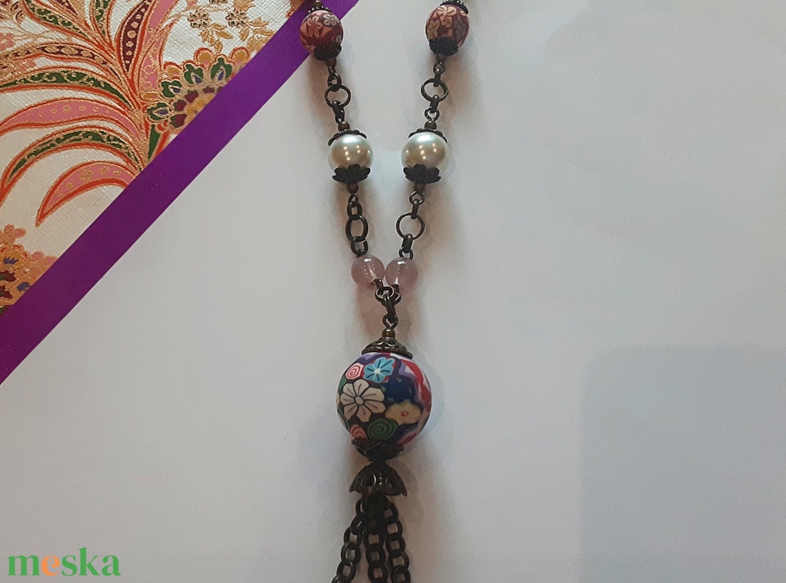 Boho virágos gyöngyös lánc - ékszer - nyaklánc - hosszú nyaklánc - Meska.hu Boho virágos gyöngyös lánc - ékszer - nyaklánc - hosszú nyaklánc - Meska.hu