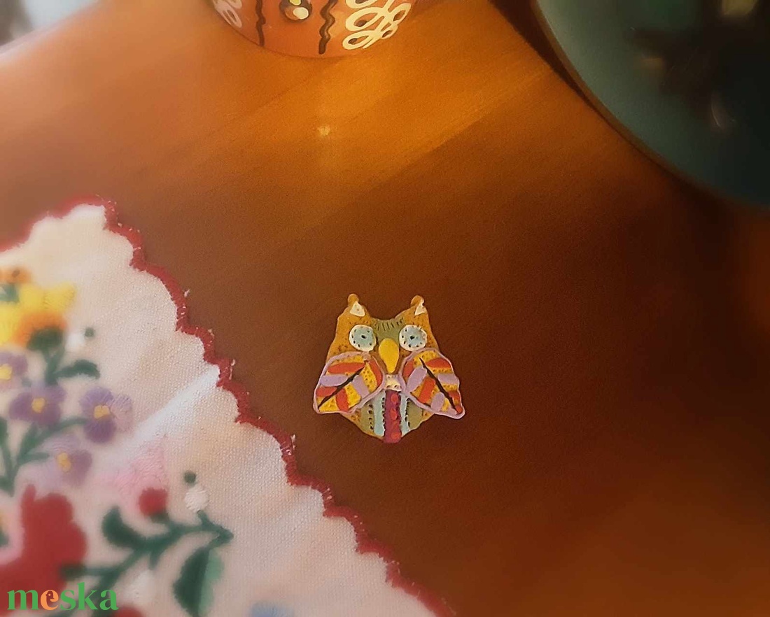 AKCIÓS!  Bagoly kitűző - ékszer - kitűző és bross - Meska.hu