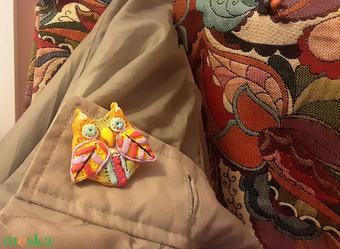 AKCIÓS!  Bagoly kitűző - ékszer - kitűző és bross - Meska.hu