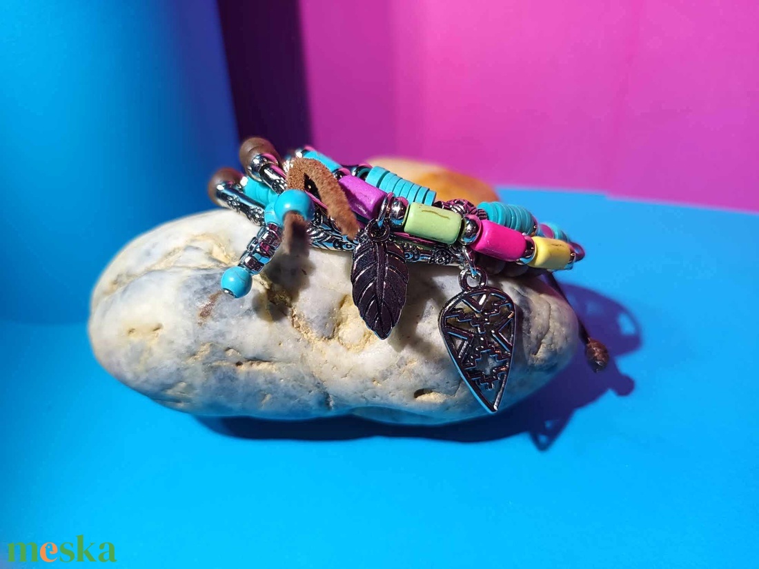 Boho stílusú karkötő - ékszer - karkötő - charm karkötő - Meska.hu Boho stílusú karkötő - ékszer - karkötő - charm karkötő - Meska.hu