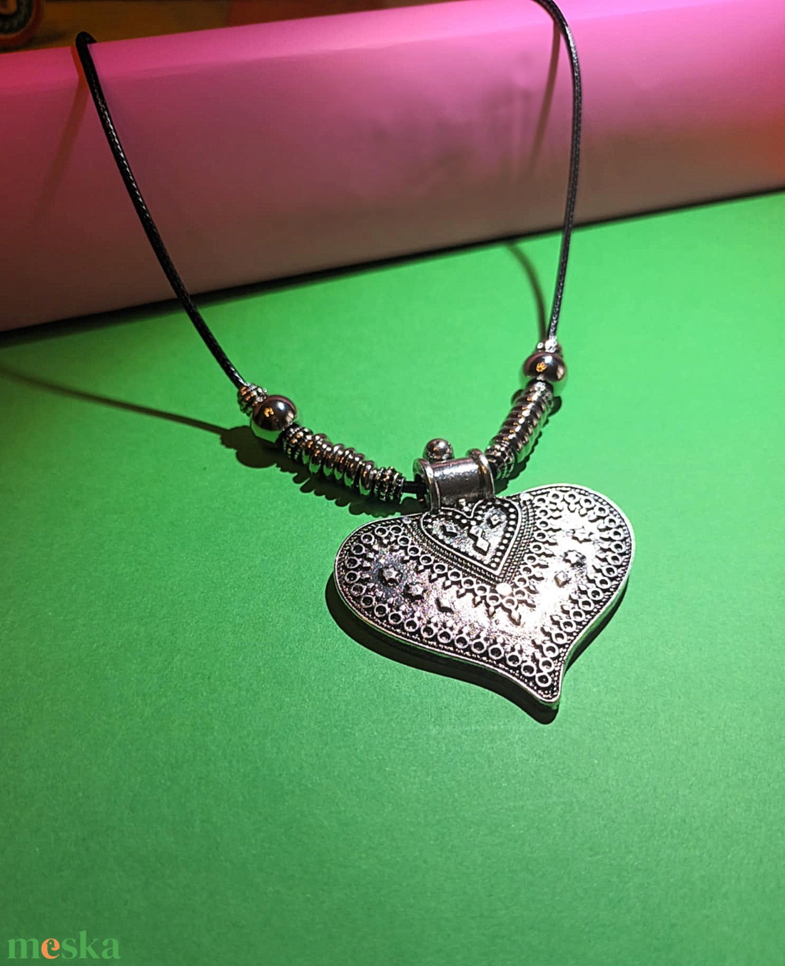 Míves szíves lánc - ékszer - nyaklánc - medálos nyaklánc - Meska.hu