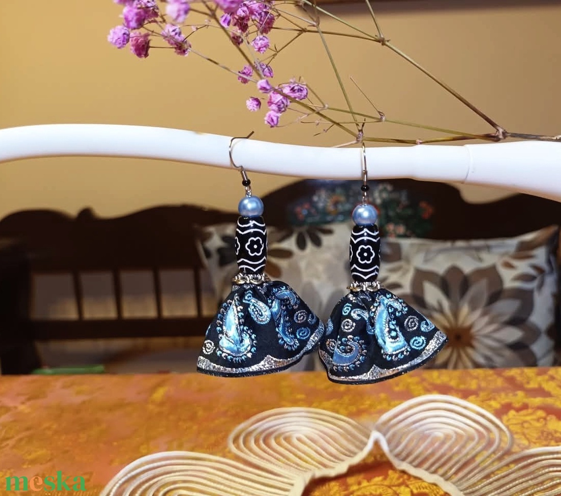 Rezeda fülbevaló - ékszer - fülbevaló - lógó fülbevaló - Meska.hu