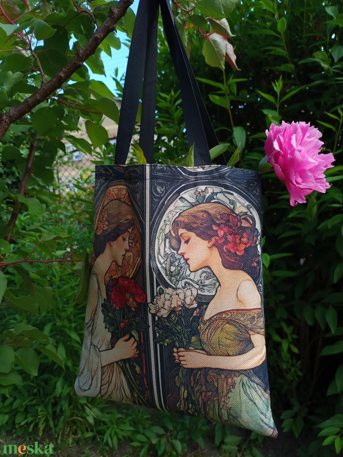 Alfons Mucha válltáska II. - táska & tok - bevásárlás & shopper táska - shopper, textiltáska, szatyor - Meska.hu Alfons Mucha válltáska II. - táska & tok - bevásárlás & shopper táska - shopper, textiltáska, szatyor - Meska.hu