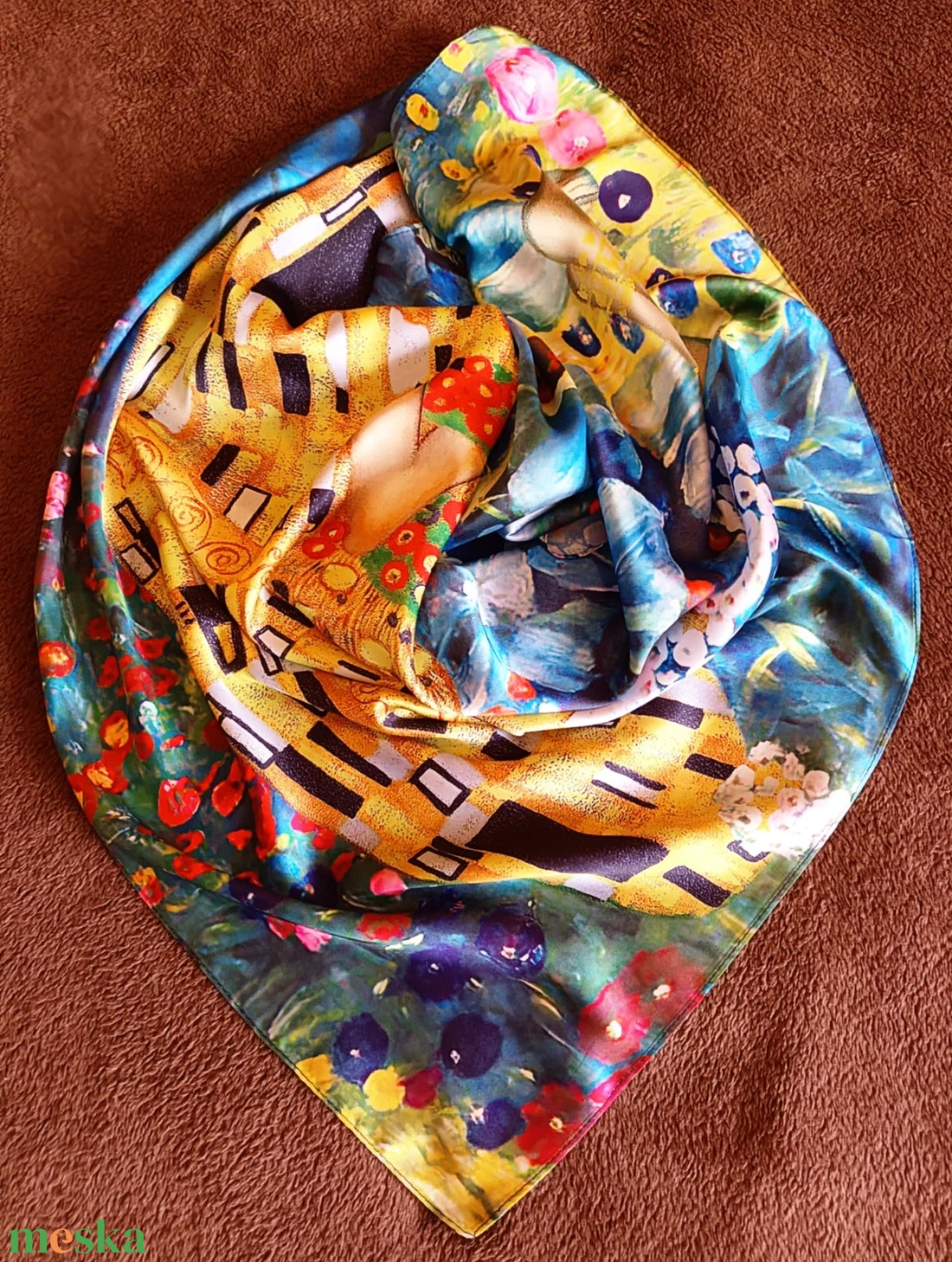 Gustav Klimt A csók selyemkendő - ruha & divat - sál, sapka, kendő - kendő - Meska.hu Gustav Klimt A csók selyemkendő - ruha & divat - sál, sapka, kendő - kendő - Meska.hu