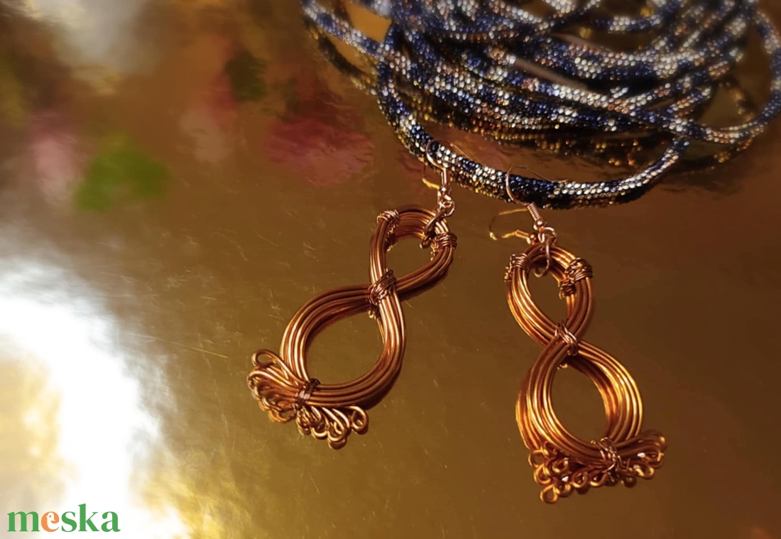 XÉNIA  drótékszer fülbevaló - ékszer - fülbevaló - lógó fülbevaló - Meska.hu