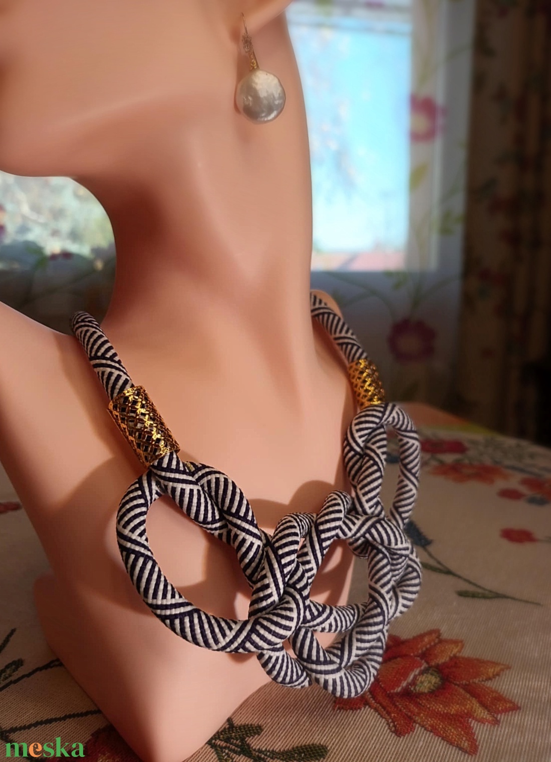 Tengerparti nosztalgia - zsinóros nyaklánc - ékszer - nyaklánc - medál nélküli nyaklánc - Meska.hu