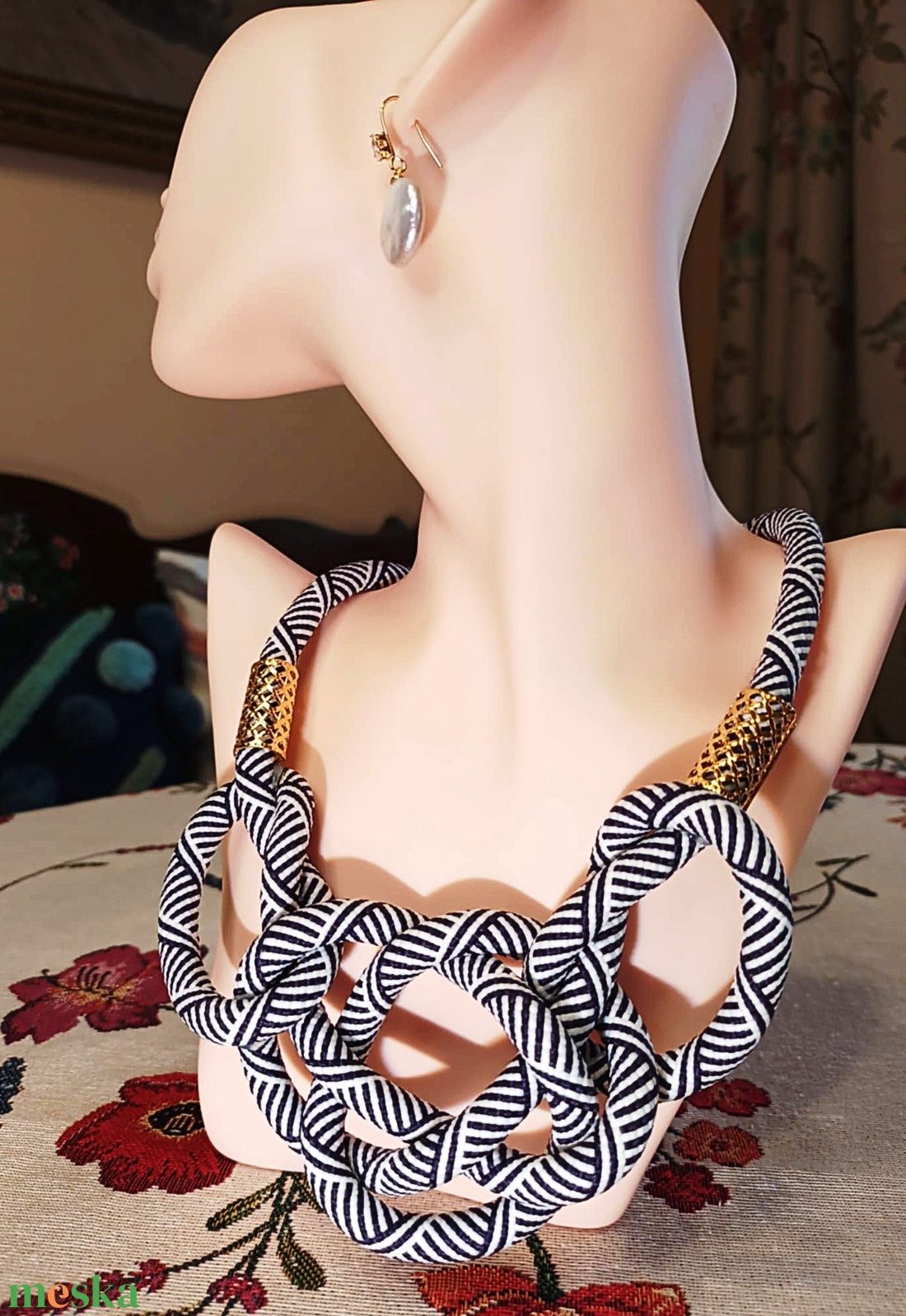 Tengerparti nosztalgia - zsinóros nyaklánc - ékszer - nyaklánc - medál nélküli nyaklánc - Meska.hu