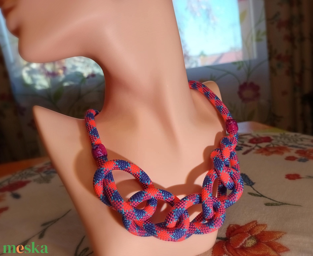 Izabella - zsinóros nyaklánc - ékszer - nyaklánc - gyöngyös nyaklánc - Meska.hu