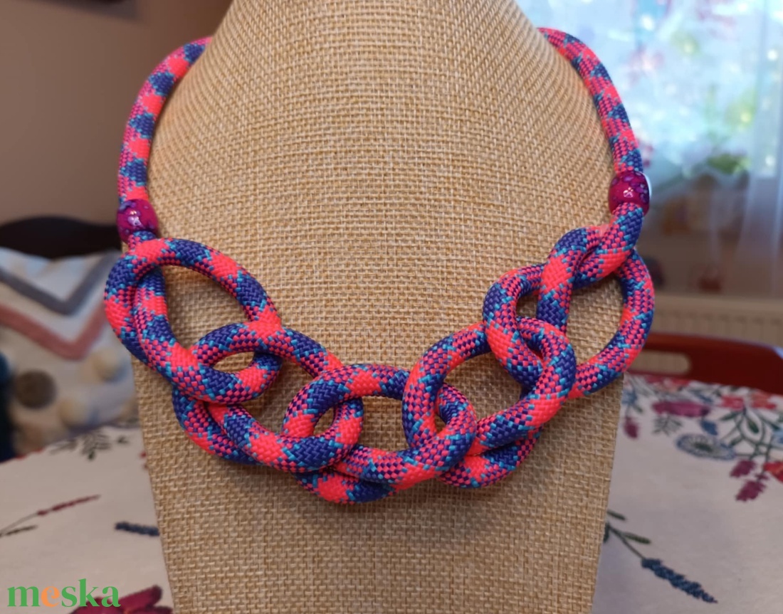 Izabella - zsinóros nyaklánc - ékszer - nyaklánc - gyöngyös nyaklánc - Meska.hu