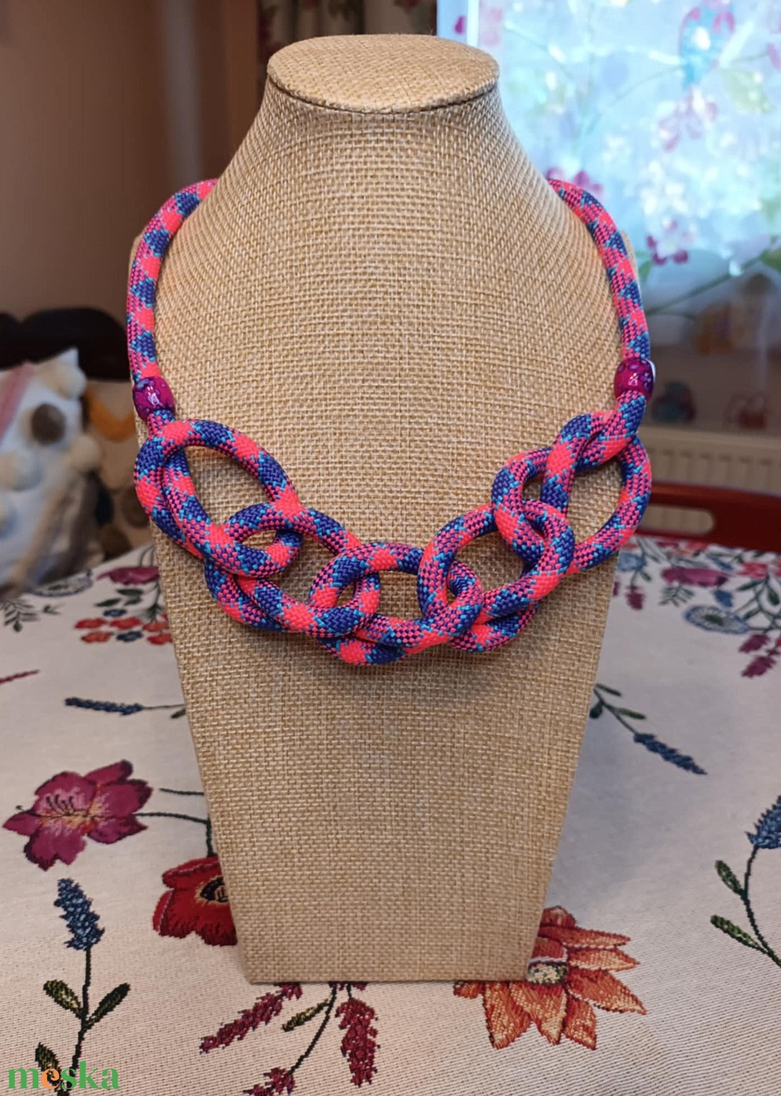 Izabella - zsinóros nyaklánc - ékszer - nyaklánc - gyöngyös nyaklánc - Meska.hu