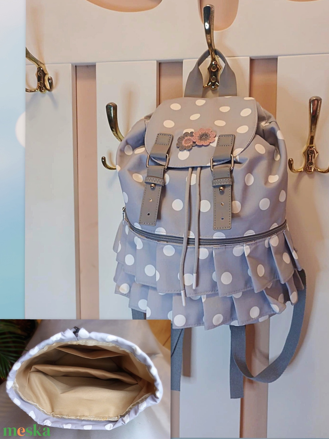 Romantikus nőcis hátizsák - táska & tok - hátizsák - hátizsák - Meska.hu