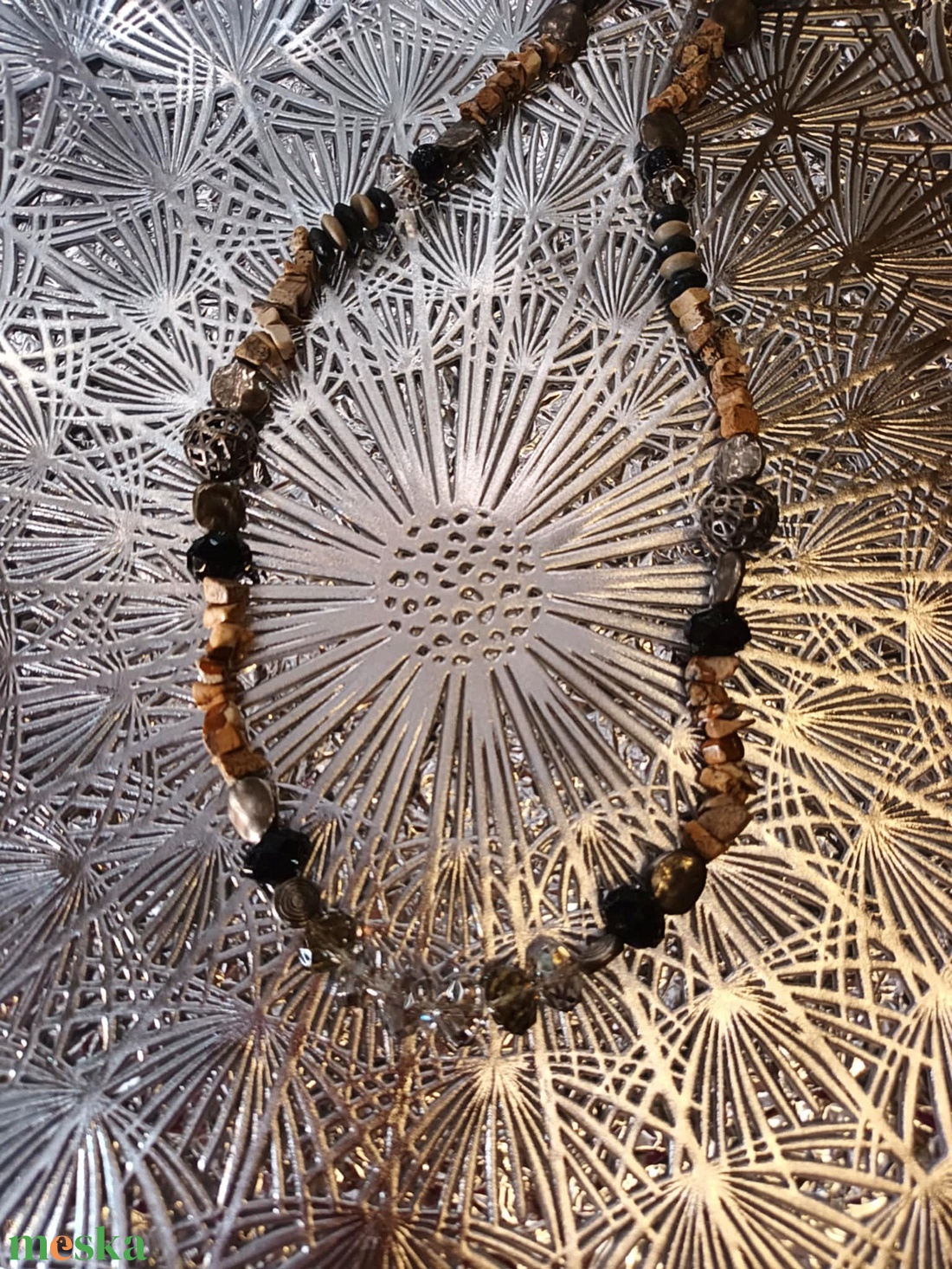 Jáspis statement nyaklánc a mindennapokra - ékszer - nyaklánc - medál nélküli nyaklánc - Meska.hu