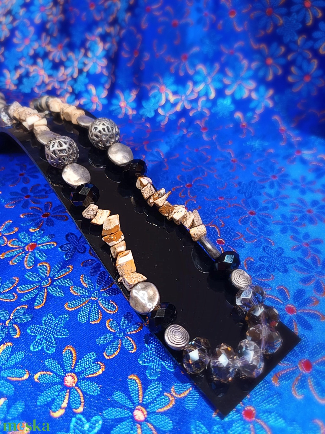 Jáspis statement nyaklánc a mindennapokra - ékszer - nyaklánc - medál nélküli nyaklánc - Meska.hu