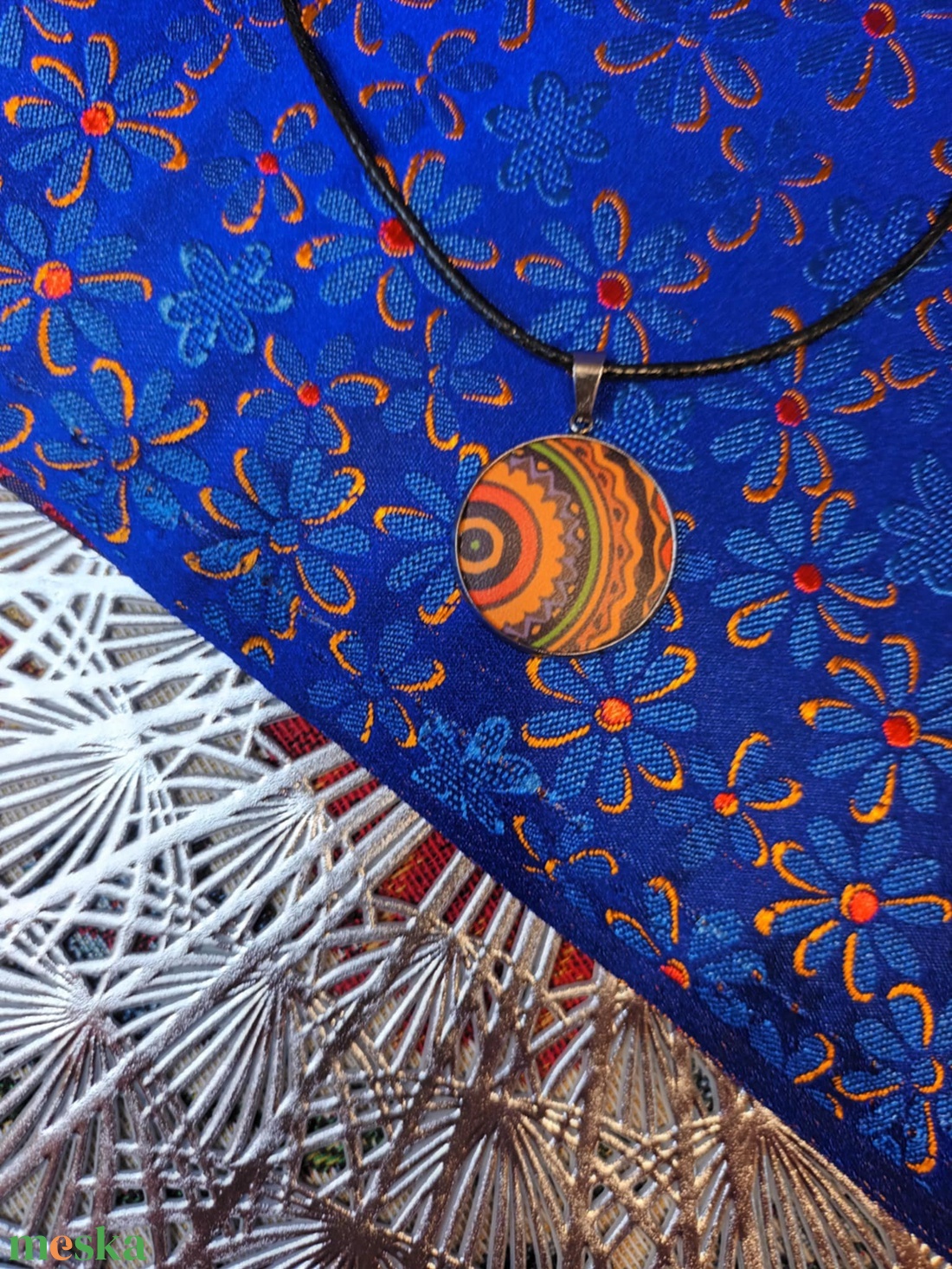 Színpompás Etno Medál - ékszer - nyaklánc - medál - Meska.hu