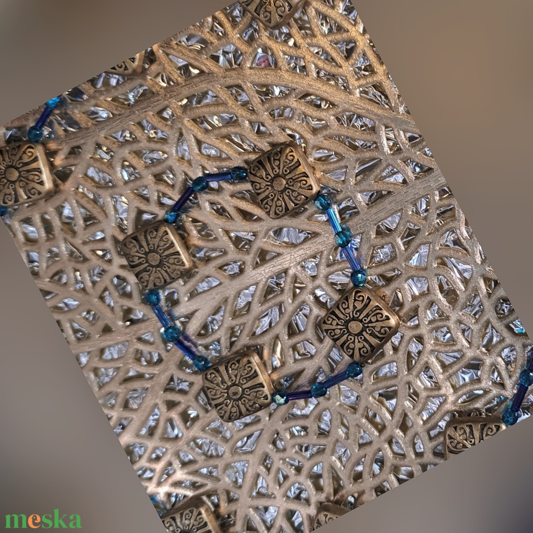 Etno-Chic gyöngyékszer szett � Türkiz és Bronz Harmónia - ékszer - ékszerszett - Meska.hu