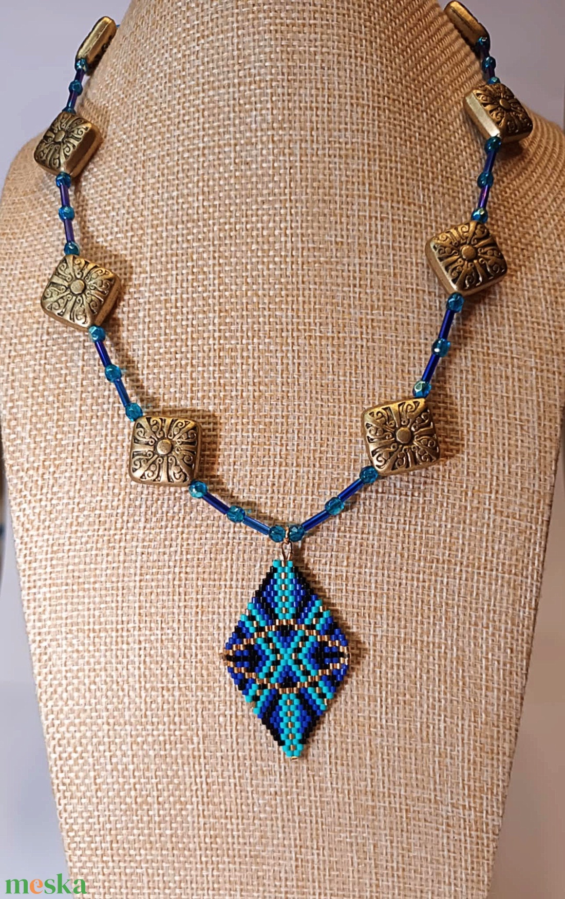 Etno-Chic gyöngyékszer szett � Türkiz és Bronz Harmónia - ékszer - ékszerszett - Meska.hu