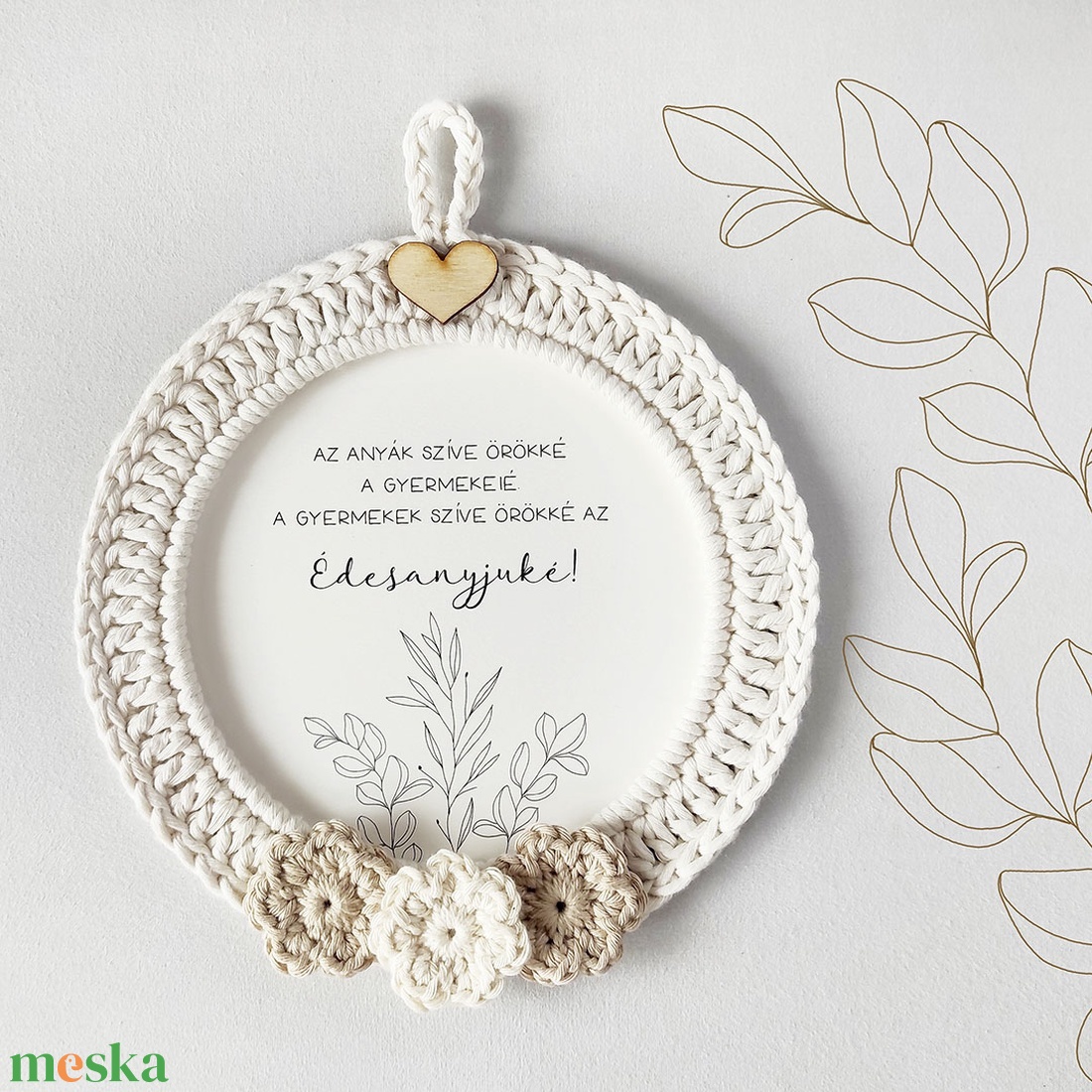 Horgolt képkeret édesanyáknak - 20 cm - otthon & életmód - dekoráció - kép & falikép - képkeret - Meska.hu Horgolt képkeret édesanyáknak - 20 cm - otthon & életmód - dekoráció - kép & falikép - képkeret - Meska.hu