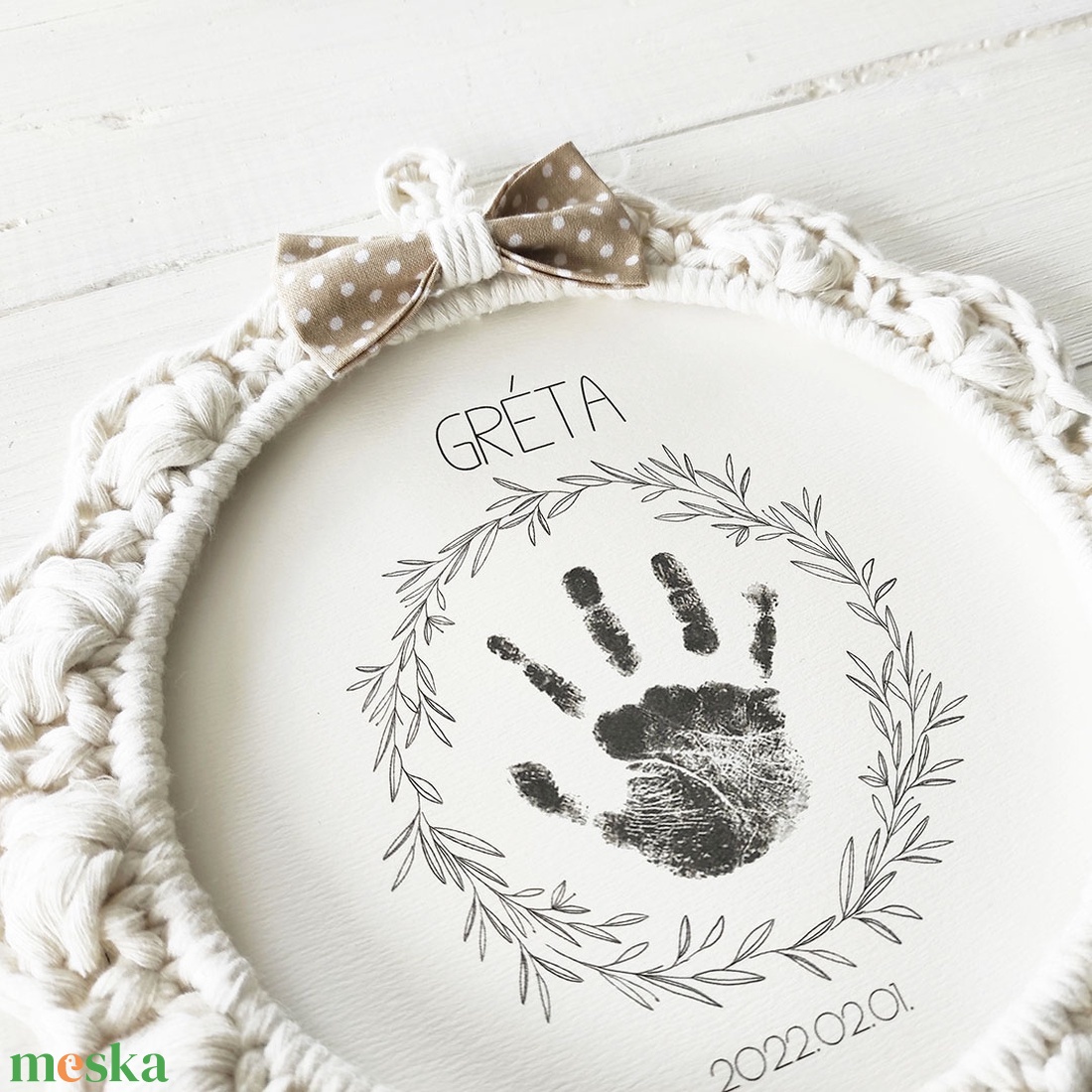 Baba kéz/láb lenyomatos horgolt képkeret - 20 cm - otthon & életmód - babaszoba, gyerekszoba - babaszoba dekoráció - Meska.hu Baba kéz/láb lenyomatos horgolt képkeret - 20 cm - otthon & életmód - babaszoba, gyerekszoba - babaszoba dekoráció - Meska.hu
