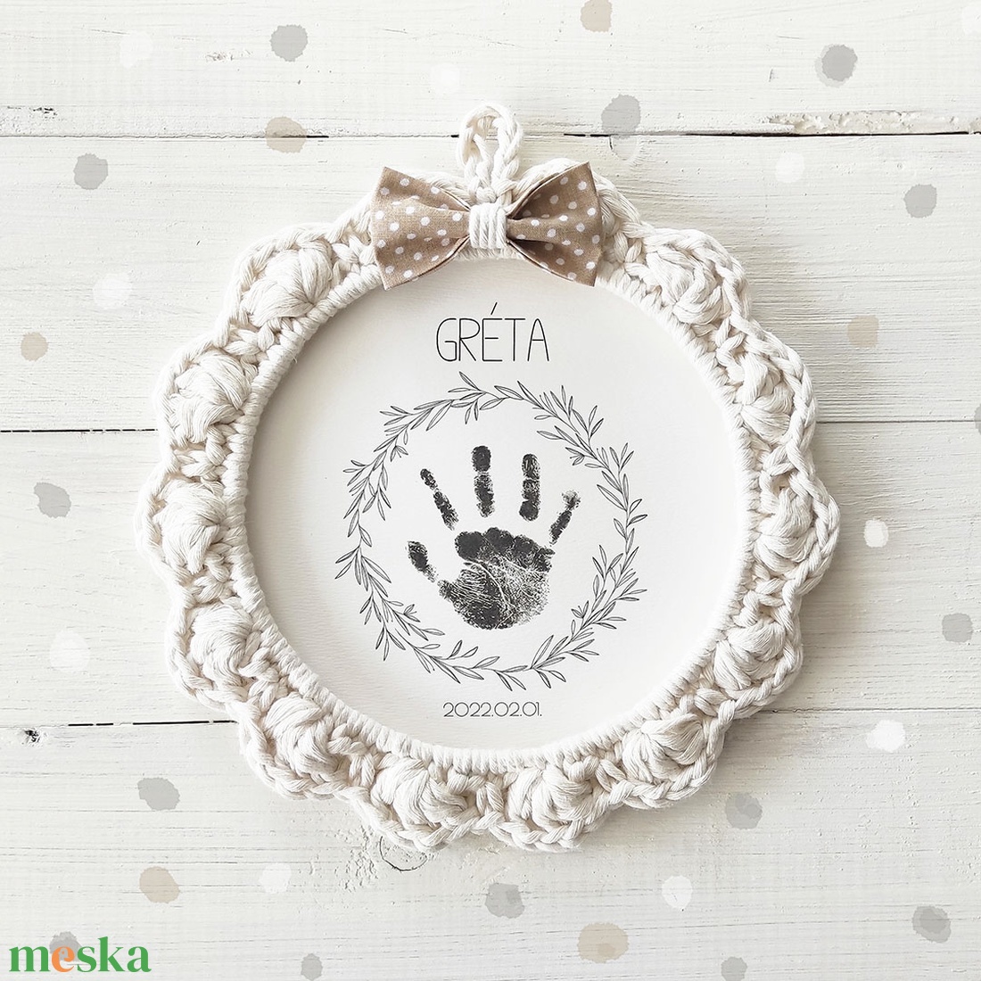 Baba kéz/láb lenyomatos horgolt képkeret - 20 cm - otthon & életmód - babaszoba, gyerekszoba - babaszoba dekoráció - Meska.hu Baba kéz/láb lenyomatos horgolt képkeret - 20 cm - otthon & életmód - babaszoba, gyerekszoba - babaszoba dekoráció - Meska.hu