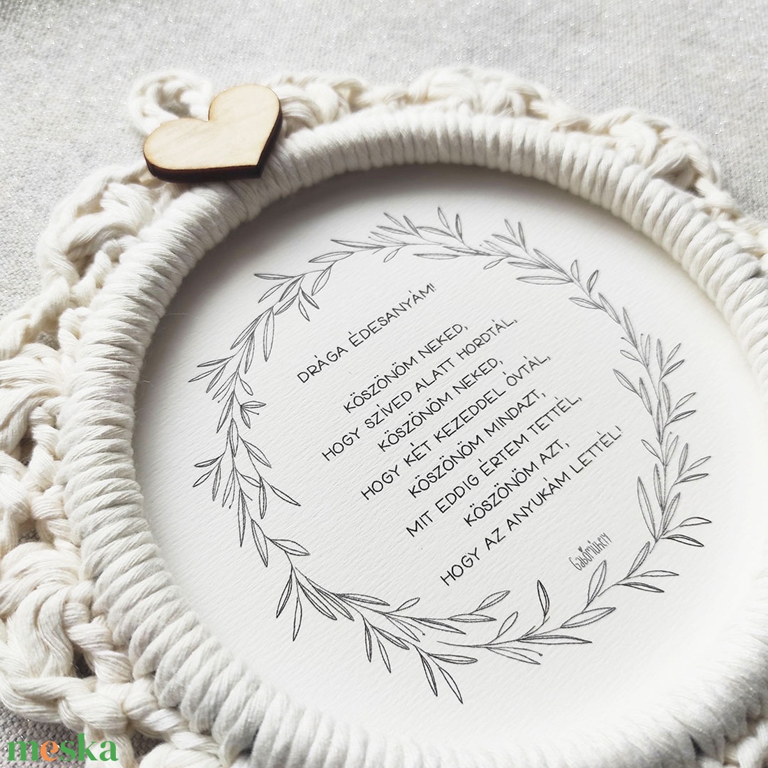 Horgolt képkeret édesanyáknak - 17 cm - otthon & életmód - dekoráció - kép & falikép - képkeret - Meska.hu Horgolt képkeret édesanyáknak - 17 cm - otthon & életmód - dekoráció - kép & falikép - képkeret - Meska.hu