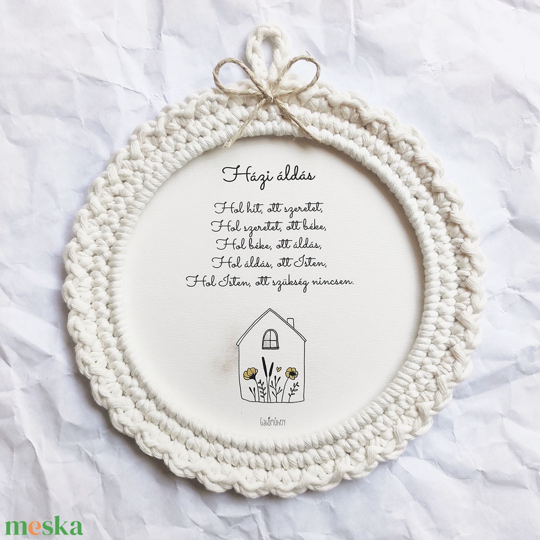 Házi áldás horgolt képkeret-20 cm - otthon & életmód - vallás - házi áldás - Meska.hu Házi áldás horgolt képkeret-20 cm - otthon & életmód - vallás - házi áldás - Meska.hu