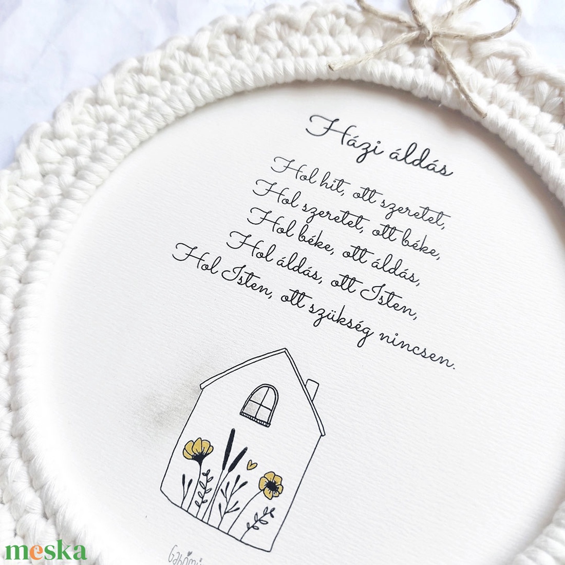 Házi áldás horgolt képkeret-20 cm - otthon & életmód - vallás - házi áldás - Meska.hu Házi áldás horgolt képkeret-20 cm - otthon & életmód - vallás - házi áldás - Meska.hu