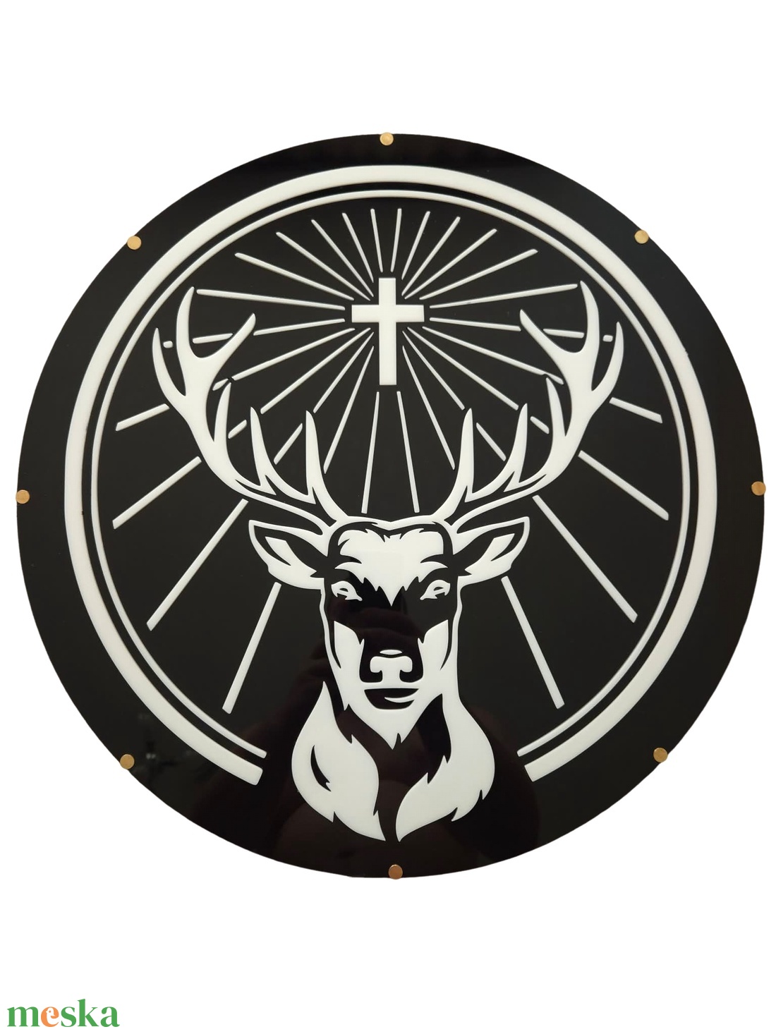 RGB LED szarvas falidekor - világító akril design - otthon & életmód - dekoráció - fali és függő dekoráció - falra akasztható dekor - Meska.hu