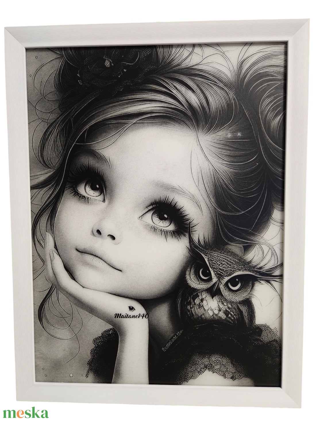 Gravírozott üveg falikép - részletgazdag portré - otthon & életmód - dekoráció - fali és függő dekoráció - falra akasztható dekor - Meska.hu