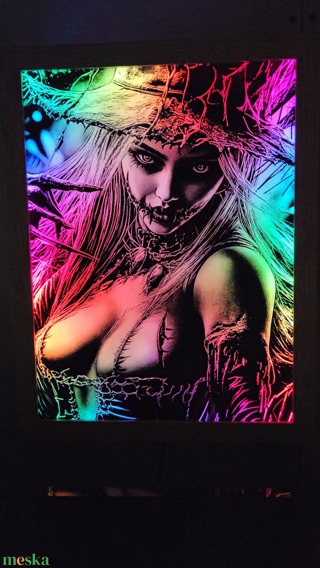 Egyedi gravírozott fénykép keretben - saját fotóval, Led világítással 40 x 30 / 50 x 40 - otthon & életmód - dekoráció - kép & falikép - üvegkép - Meska.hu