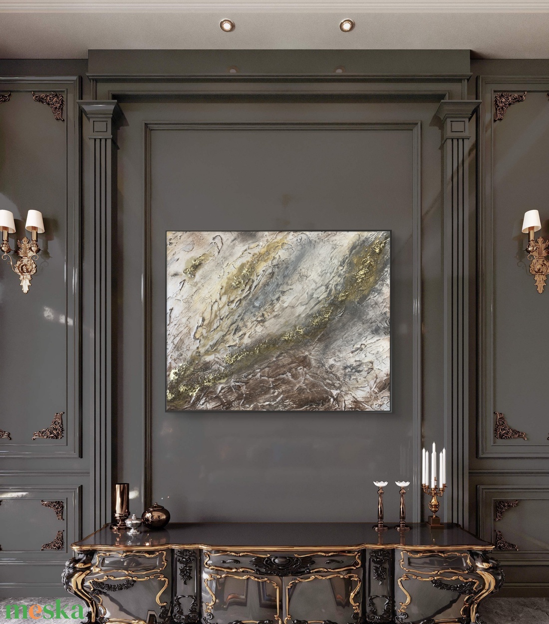 Golden marble 50cm X 40cm absztrakt texturált festmény - művészet - festmény - festmény vegyes technika - Meska.hu Golden marble 50cm X 40cm absztrakt texturált festmény - művészet - festmény - festmény vegyes technika - Meska.hu